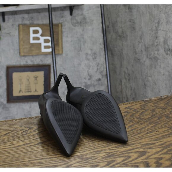 NWT On 34th Womens Jeules Pointed-Toe Slip On Pumps 10018690100 Black Leather 9M - Picture 6 of 8